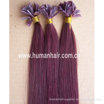 Colorful Remy Chinese Human Hair, PRO-Bonded Hair Extension